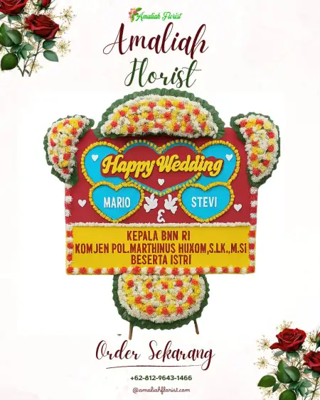 Papan Bunga Pernikahan Candinegara